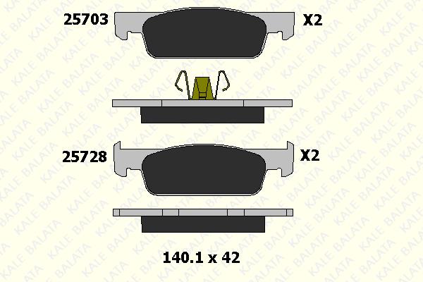 KALE ÖN FREN BALATASI  DACIA LOGAN MCV/SANDERO-RENAULT CLIO IV 2012 >
