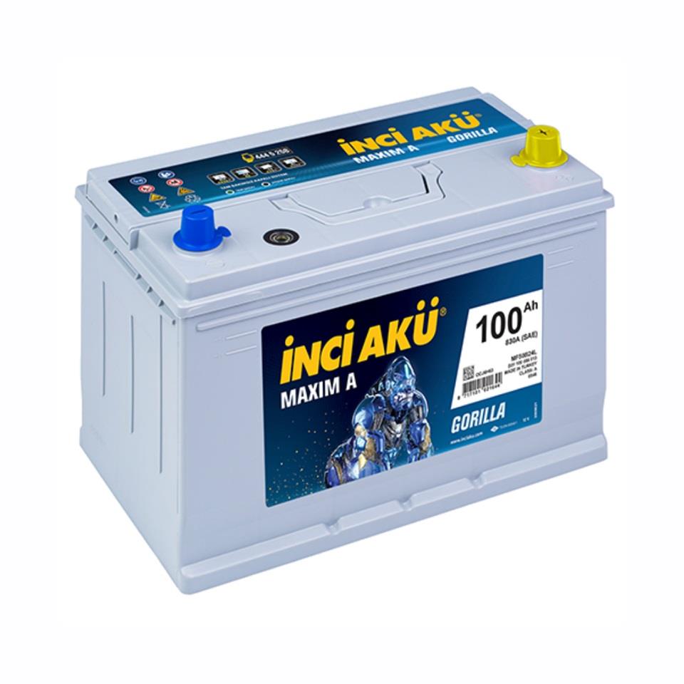 İNCİ 12V 100 AH AKÜ MAXIM A GORILLA 830 A (EN) (306*175*224)
