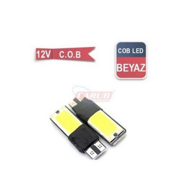 12V COB LED T10 DİPSİZ BEYAZ (2 LEDLİ) (2 AD)