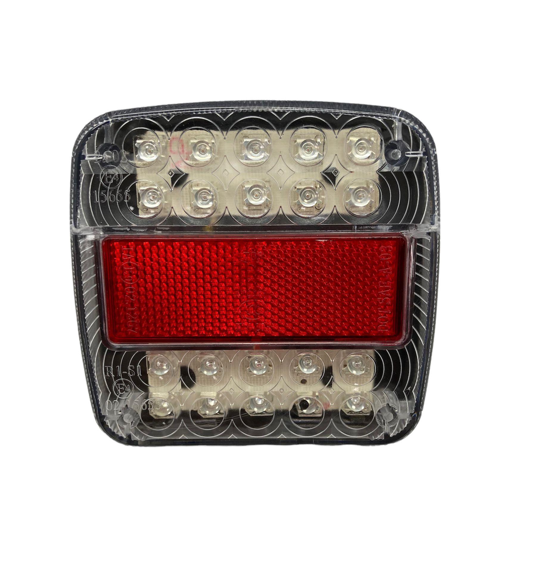 12V STOP LAMBASI KARE (LEDLİ) (103*107 MM) BEKO LODER-KOMATSU-VOLVO 
