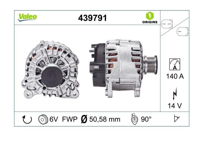 VALEO 12V ALTERNATÖR DİNAMO 140 A (LIN2) AUDI-SEAT-SKODA-VW