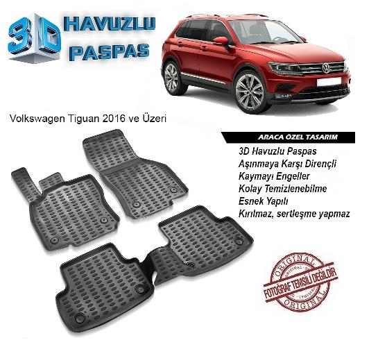 3D ARAÇ PASPASI (SİYAH) (4 PARÇA) VW TIGUAN 2016 > 