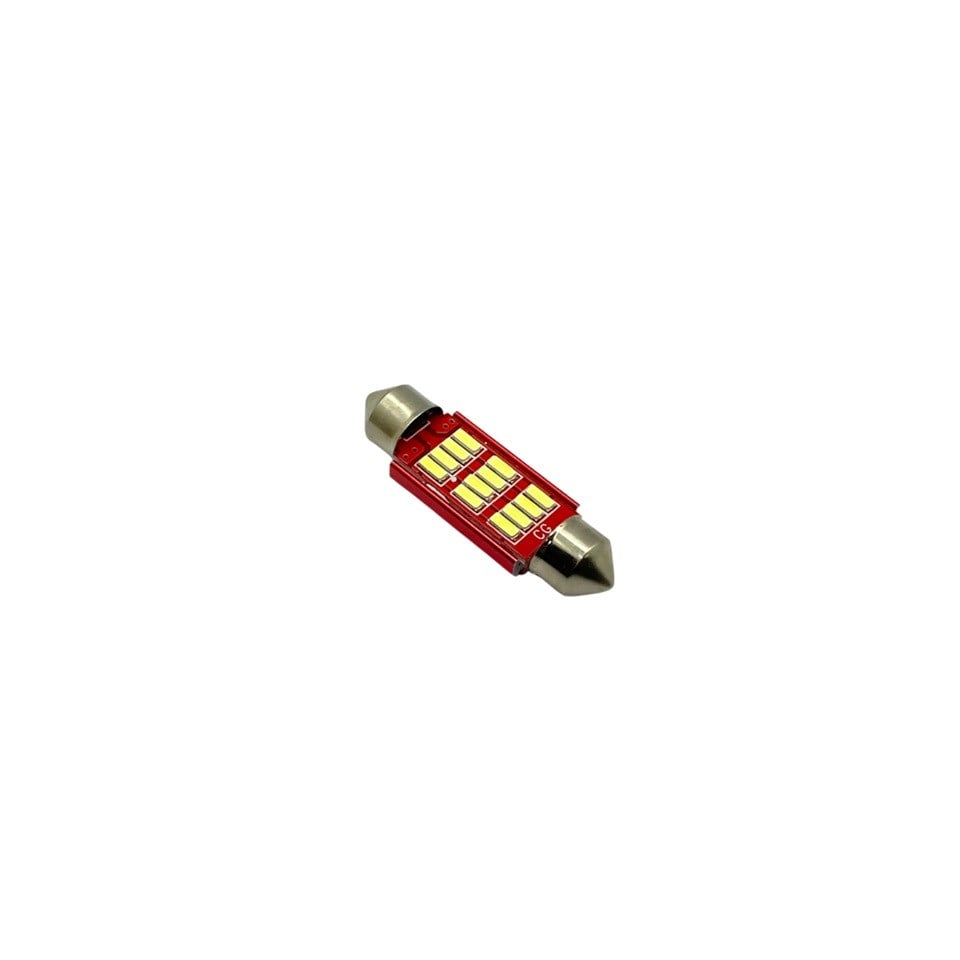 12V SOFİT AMPUL (12 LEDLİ)  BEYAZ CANBUS (39 MM) (1 AD)