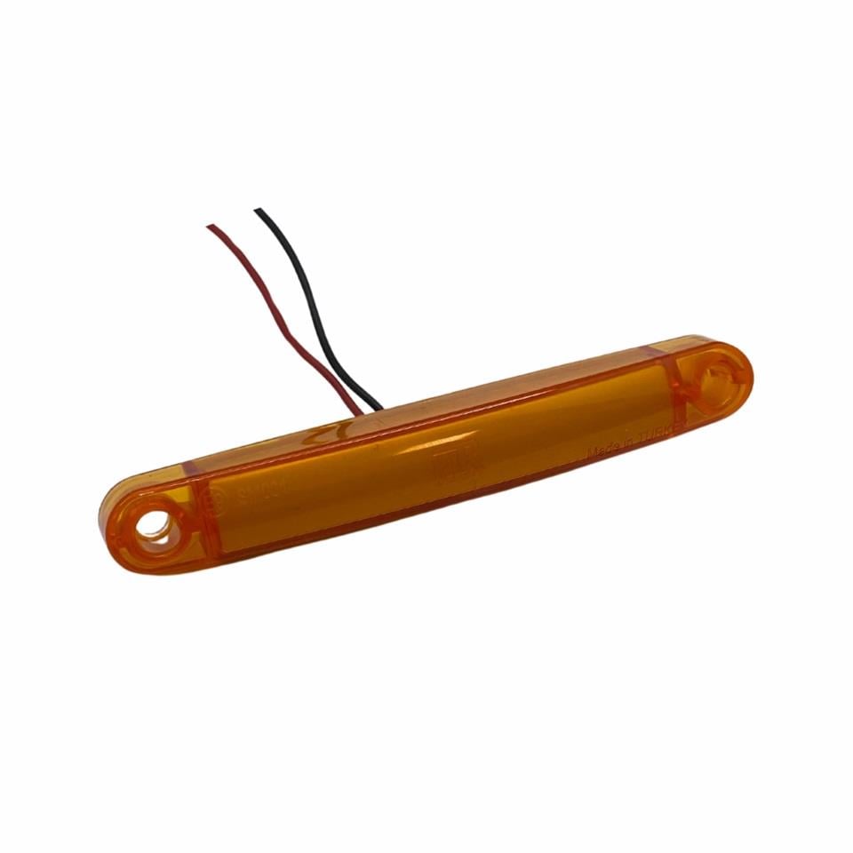 12V-24V PARMAK LAMBA NEON LEDLİ KABLOLU SARI (100*13 MM) 