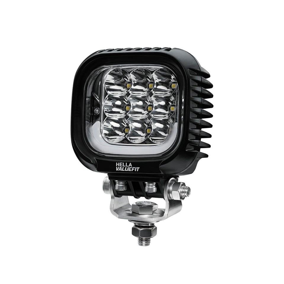 HELLA 12V-30V ÇALIŞMA LAMBASI KARE S3000 2.0 3000 LÜMEN (9 LEDLİ BEYAZ-SARI) (100*91*73 MM)