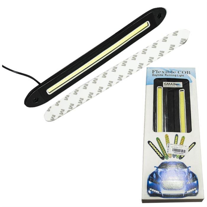 12V GÜNDÜZ SÜRÜŞ LEDİ SİLİKONLU 10 LEDLİ (COB LED) (32 MM X 260 MM) (2 AD)