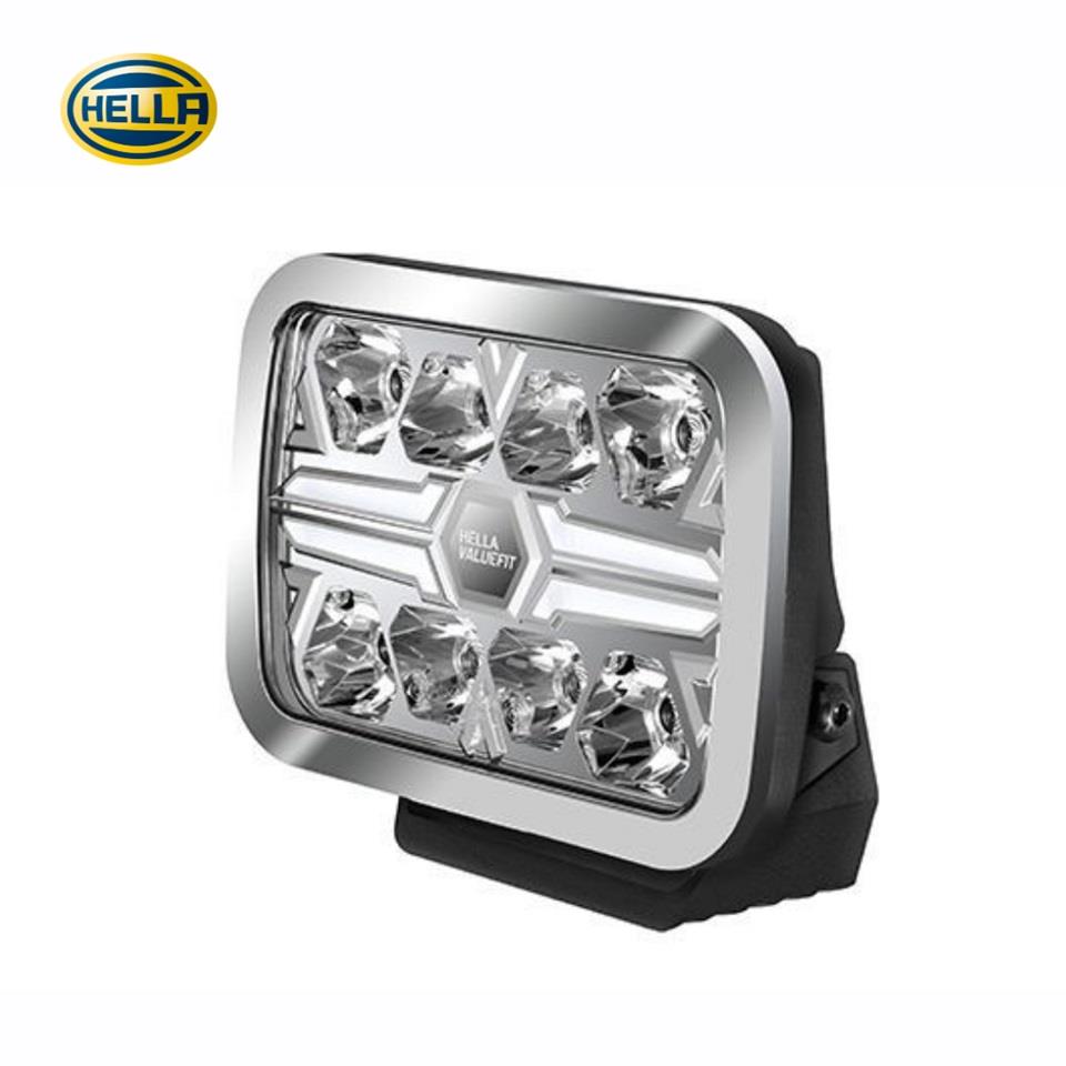 HELLA 12V-24V OFF-ROAD LAMBA (8  LEDLİ) (2 FONKSİYONLU) (KROM ÇERÇEVE) (222*153*58 MM) 2600 LÜMEN
