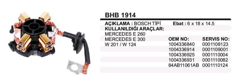 MARŞ KÖMÜR YUVASI BOSCH TİPİ 159 (PLS) FORD ESCORT-MERCEDES-SKODA FELICA