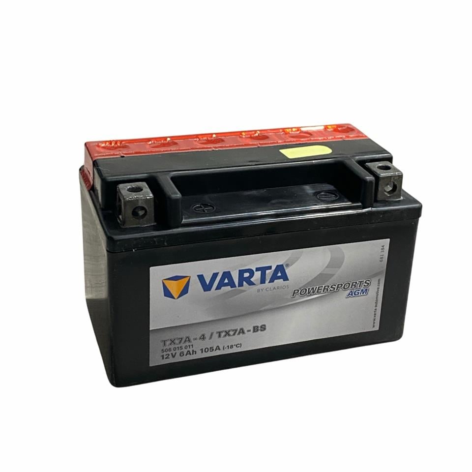 VARTA 12V 6 AH MOTOSİKLET AKÜSÜ AGM 105 A (EN) (150*85*94) (TX7A-4) (TX7A-BS) (YTX7A-BS) (TERS)