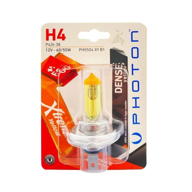 PHOTON 12V H4 AMPUL 60/55W X-TREME YELLOW (SARI) (1 AD)