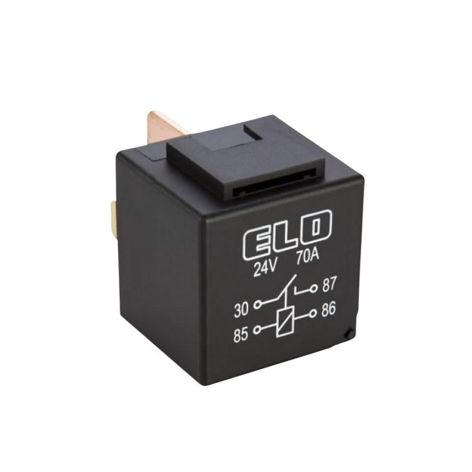 24V RÖLE 4 UÇLU 70 A (2 UÇ KÜÇÜK / 2 UÇ BÜYÜK) (6.3 MM / 9.5 MM) (30-85-86-87)