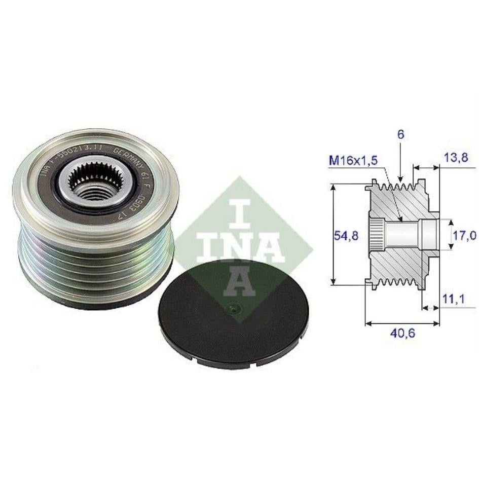 INA ALTERNATÖR KASNAK RULMANLI 6-KANAL DACIA-MERCEDES-NISSAN -RENAULT