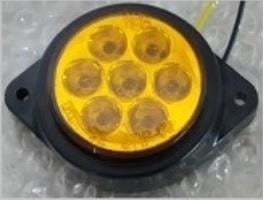 24V SİNYAL LAMBASI YUVARLAK KAUÇUK SARI (7 LEDLİ) (62 MM)