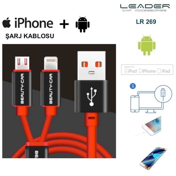 TELEFON ŞARJ KABLOSU (USB) (1.5 MT) ANDROID-IPHONE
