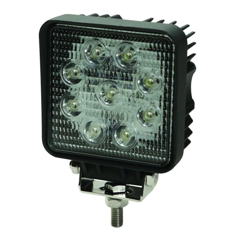 10V-30V ÇALIŞMA LAMBASI KARE (9 X 3W POWER LEDLİ) (108*108 MM)
