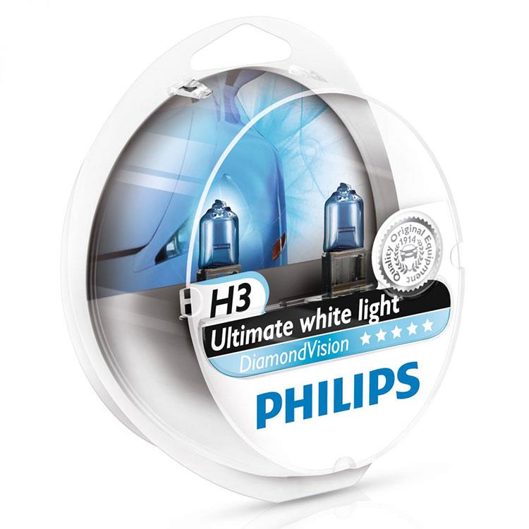 PHILIPS 12V H3 AMPUL 55W BEYAZ IŞIK DIAMOND VISION 5000K (2 AD)
