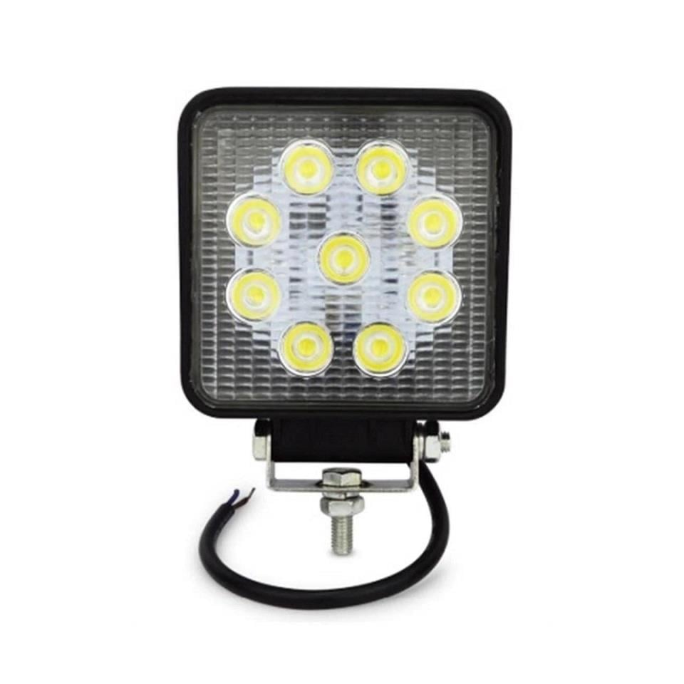 12V-24V ÇALIŞMA LAMBASI KARE (9 LEDLİ) (KIRMIZI-BEYAZ) (108*108 MM)