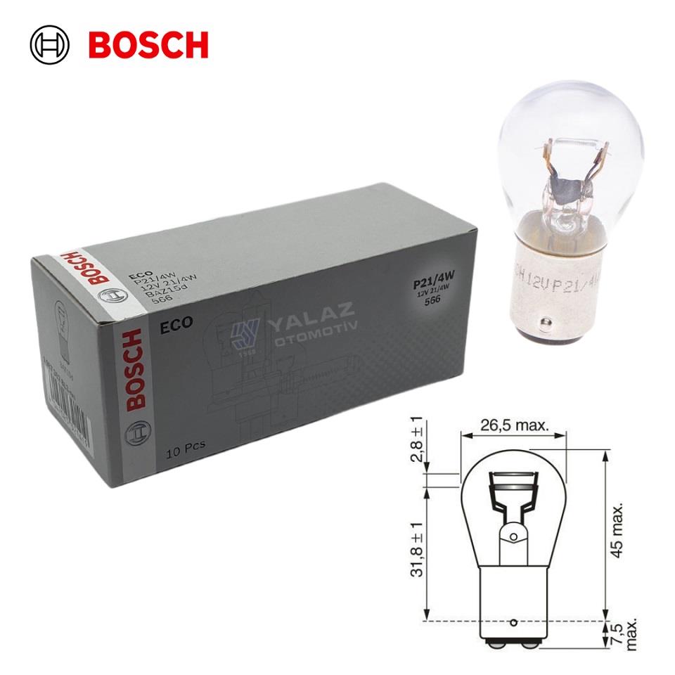 BOSCH 12V 1016 AMPUL 21/4W (SASI YAKIN TIRNAK) (10 ADET)
