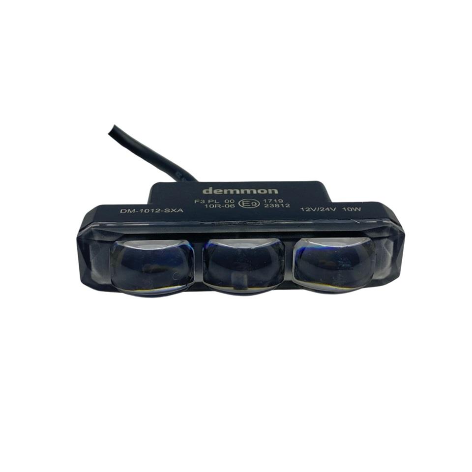 DEMMON 12V-24V ÇALIŞMA LAMBASI/OFF-ROAD MERCEKLİ 3 LEDLİ 10W BEYAZ MİNİ (80*19 MM)