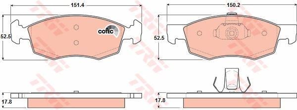 TRW ÖN FREN BALATASI FIAT PALIO/DOBLO 2001 >