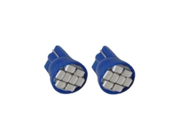 12V DİPSİZ AMPUL T10 (8 LEDLİ) MAVİ (2 AD)