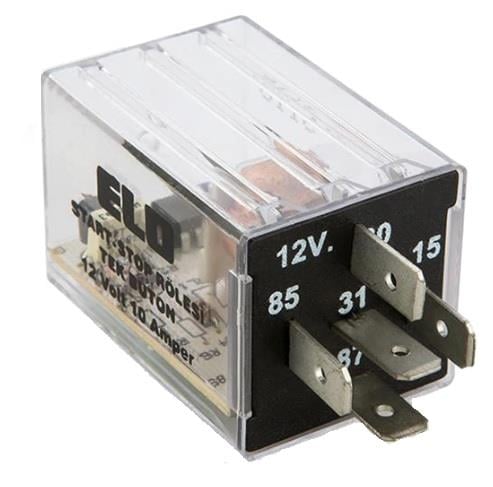 12V START-STOP RÖLESİ 5 UÇLU 10 A (ÇİFT PLATİN) (KALICI) (-) TETİK