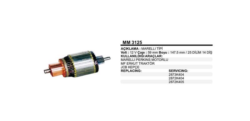 12V MARŞ KOLLEKTÖRÜ MARELLI TİPİ 14 DİŞ PERKINS ÇUKUROVA-ERKUNT-HİDROMEK-JCB-MASSEY FERGUSON