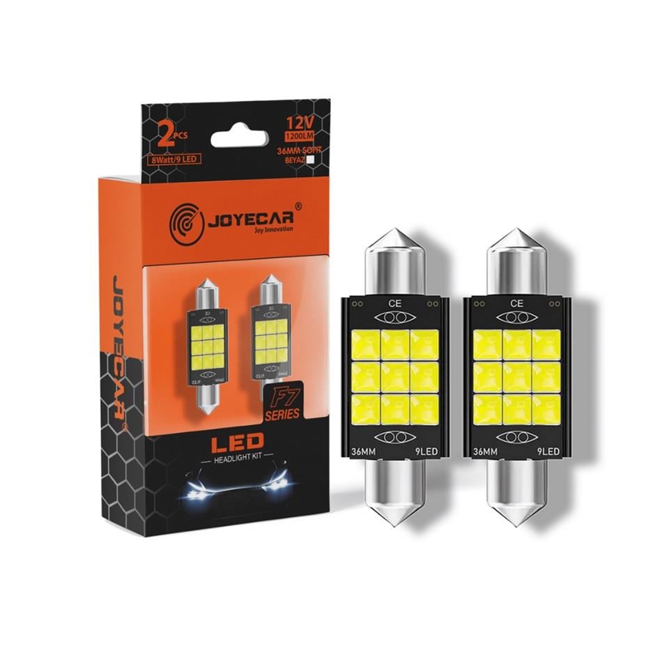 JOYECAR 12V SOFİT AMPUL 9 LEDLİ BEYAZ (36 MM) (2 AD)