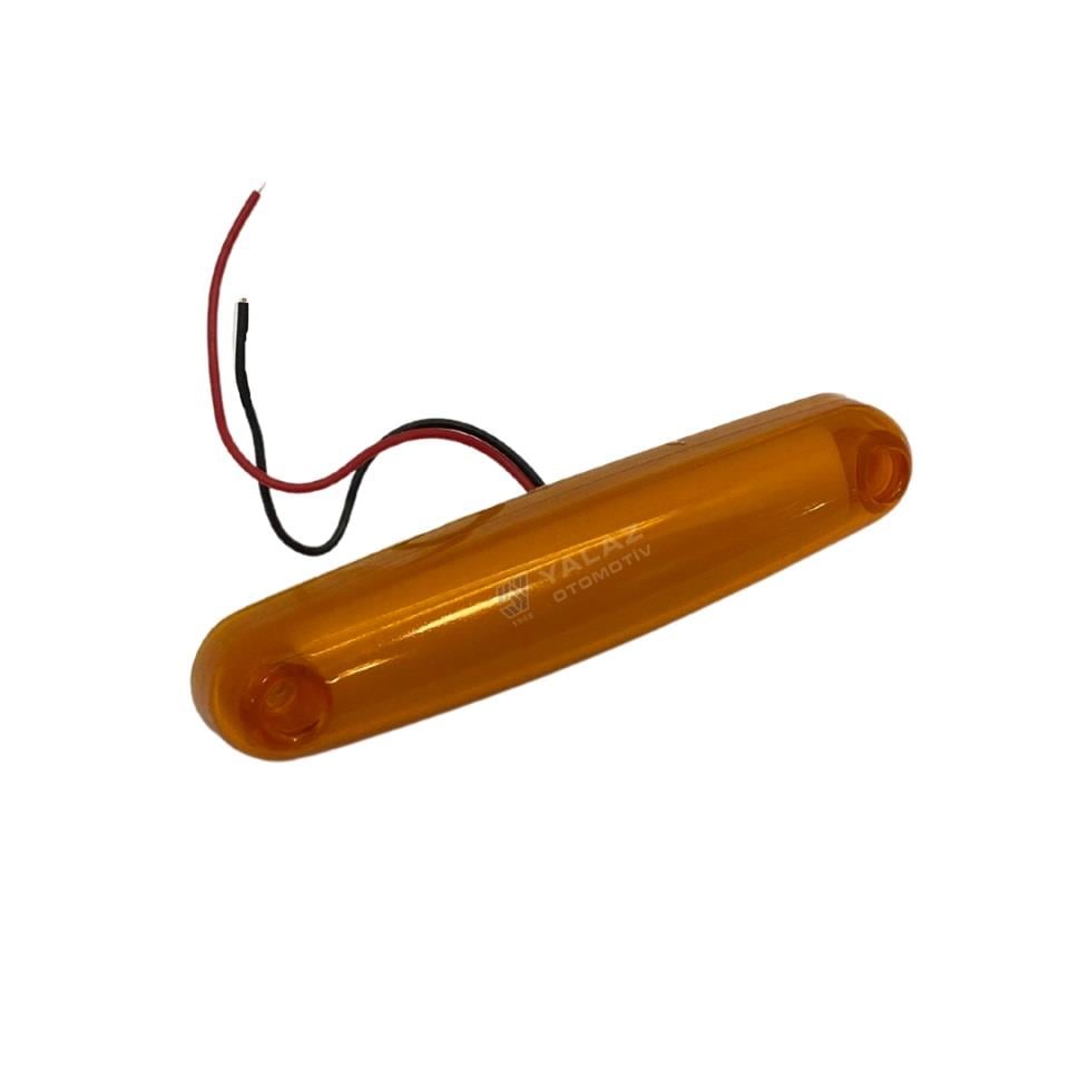 12V PARMAK LAMBA NEON LEDLİ KABLOLU SARI (118*23 MM) 