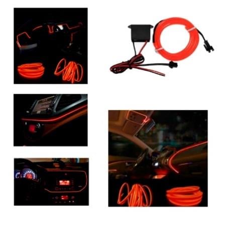 12V NEON IŞIKLI KABLO KIRMIZI TEK RÖLELİ (KABLOLU) (2 MT)