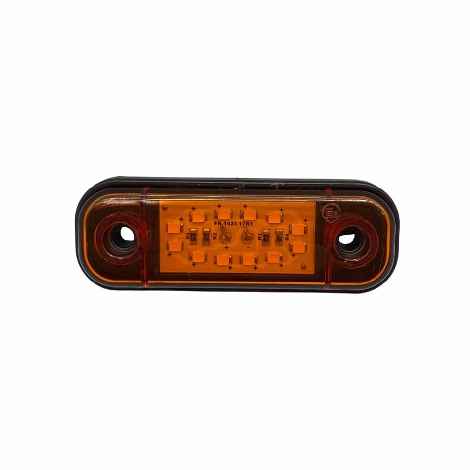 12V-24V PARMAK LAMBA 12-LEDLİ SARI GENİŞ (85*25 MM) 