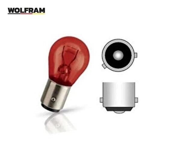 WOLFRAM 12V 93 AMPUL 21W (YAKIN TIRNAK) (KIRMIZI) GERMANY 