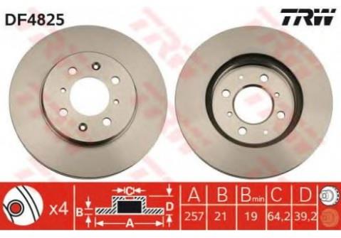 TRW FREN AYNASI (DİSKİ) ÖN HONDA 1.4 JAZZ 2002-2008 (2 AD)