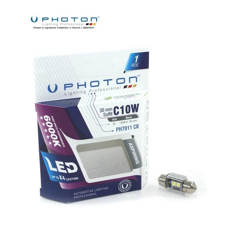 PHOTON 12V SOFİT AMPUL 2 LEDLİ  BEYAZ 6000K (30 MM) (1 AD) 