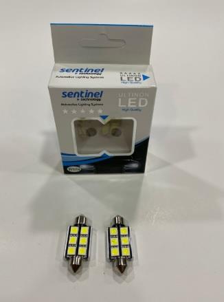12V SOFİT AMPUL 6 LEDLİ BEYAZ (39 MM) (2 AD)