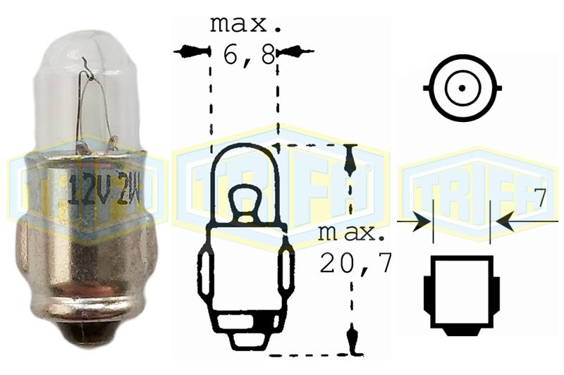 TRIFA 12V MINYON AMPUL 2W GERMANY BA7s
