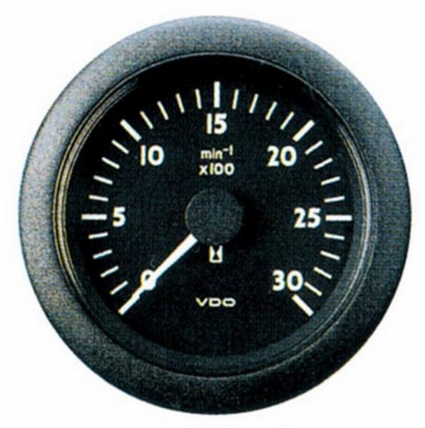 VDO 12V DEVİR SAATİ 85 MM 3000 DEVİR SİYAH