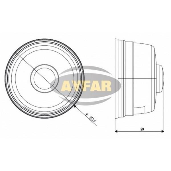 STOP LAMBASI YUVARLAK (3 FONKSİYONLU) (KIRMIZI-SARI) UNIVERSAL (PLAKALI) MAN TİPİ