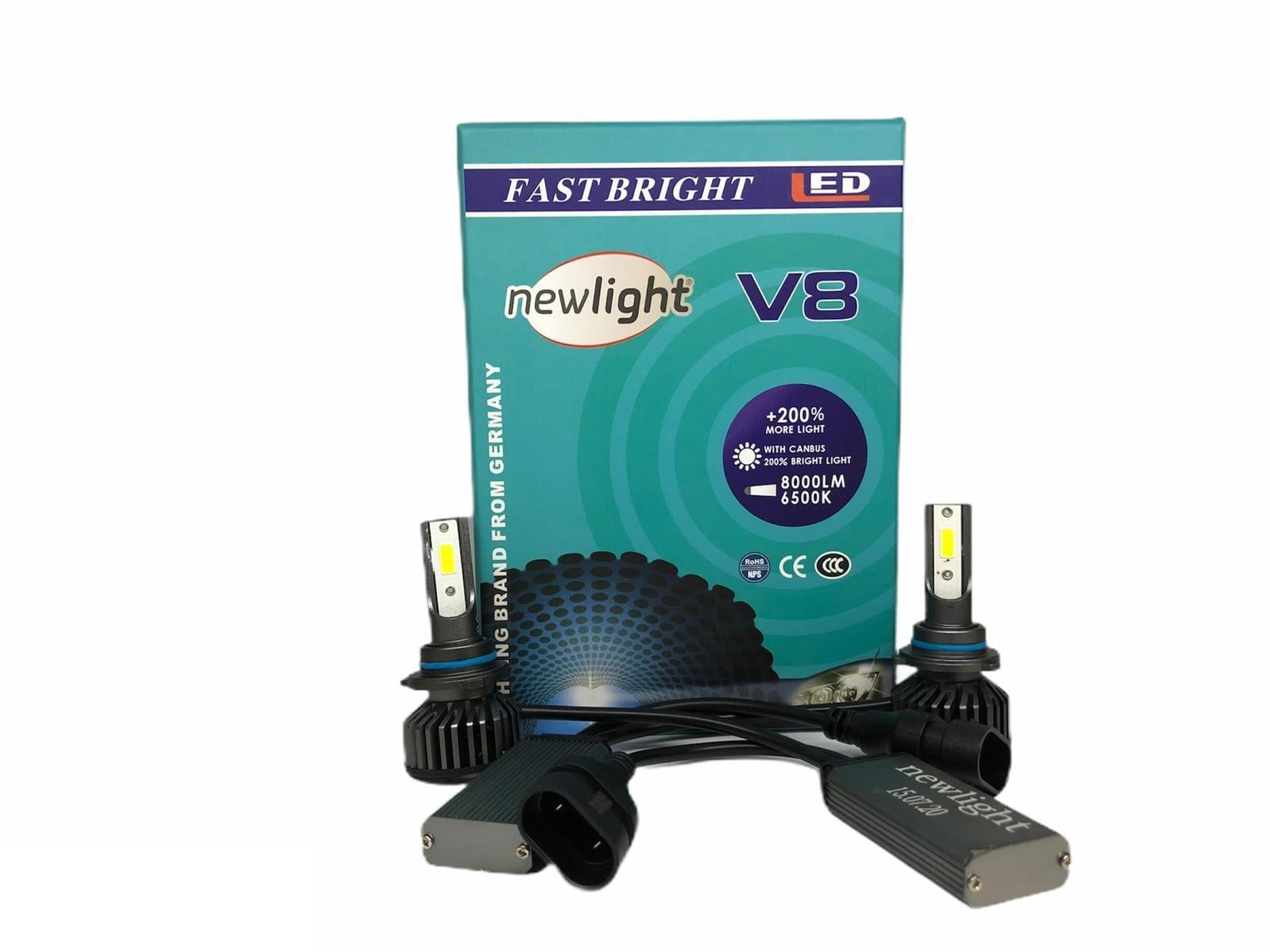 NEWLIGHT 8V-32V HB3 9005 DOB LED XENON FAR AMPUL SETİ 6500K 8000 LÜMEN