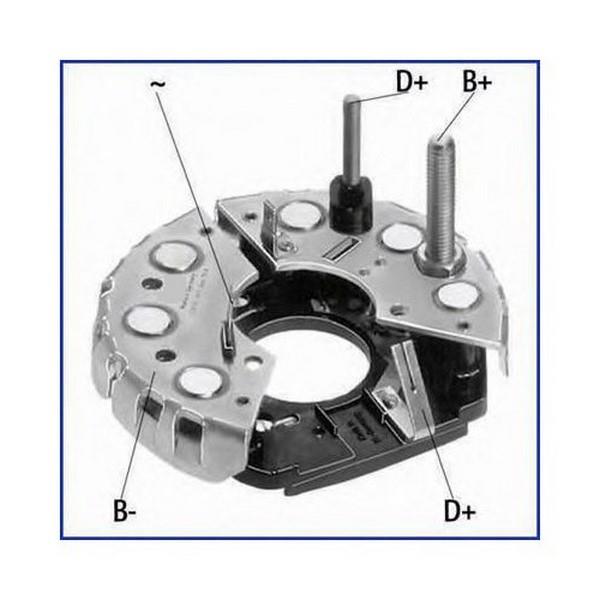 UNIPOINT DİYOT TABLASI  BOSCH TİPİ (2 CIVATALI M5/M8/2 FİŞ) BMC DEV FATİH-MAN-VOLVO