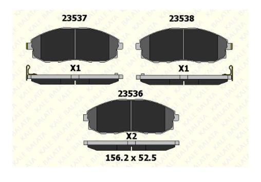 KALE ÖN FREN BALATASI HYUNDAI STAREX 2.5 TD 1997-2002