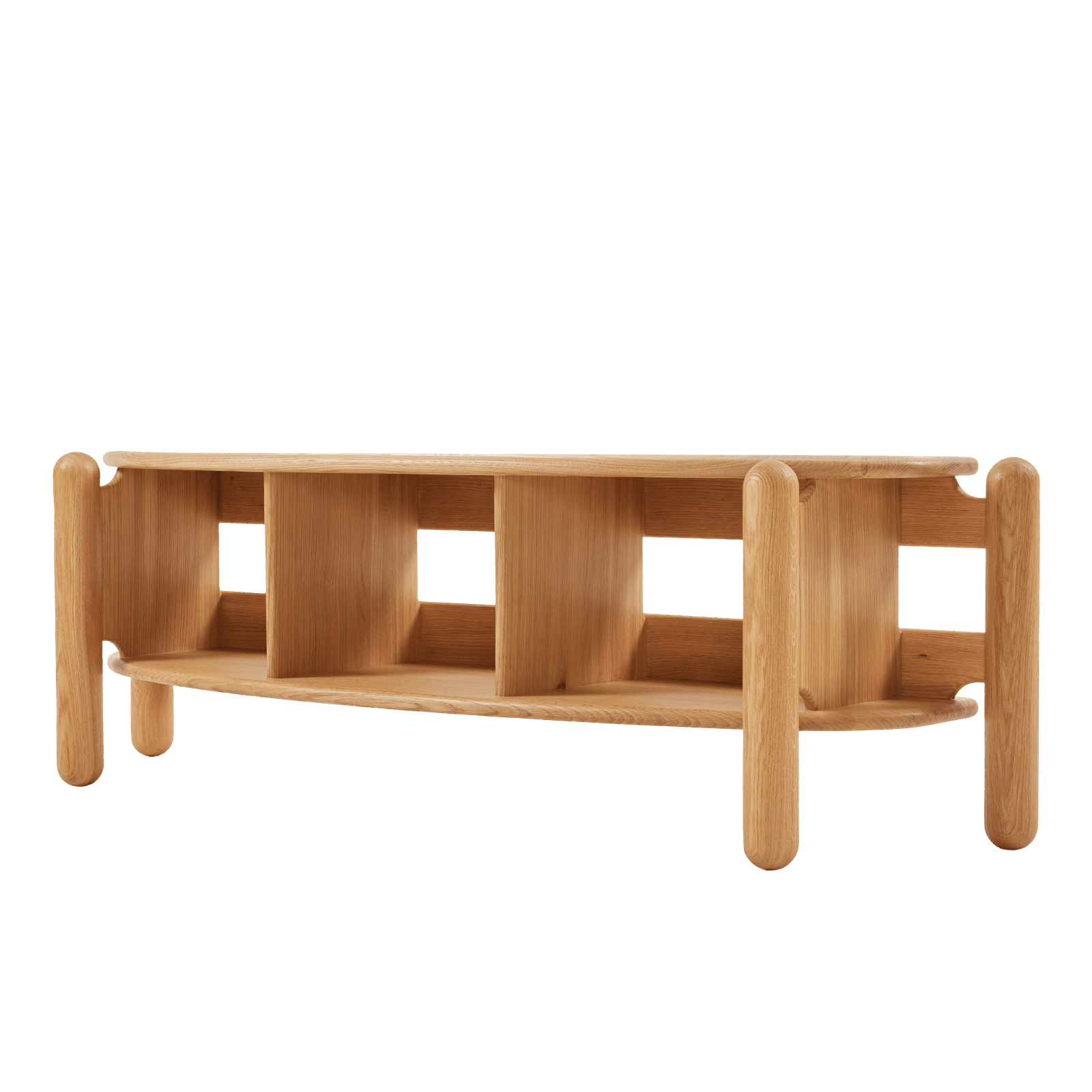 Crab Kitaplıklı Tv ünitesi,Masif Meşe (American White Oak)