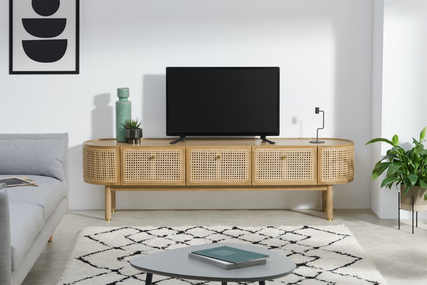 Hazeran Geniş TV Ünitesi Rmn 9109, Meşe Ağacı