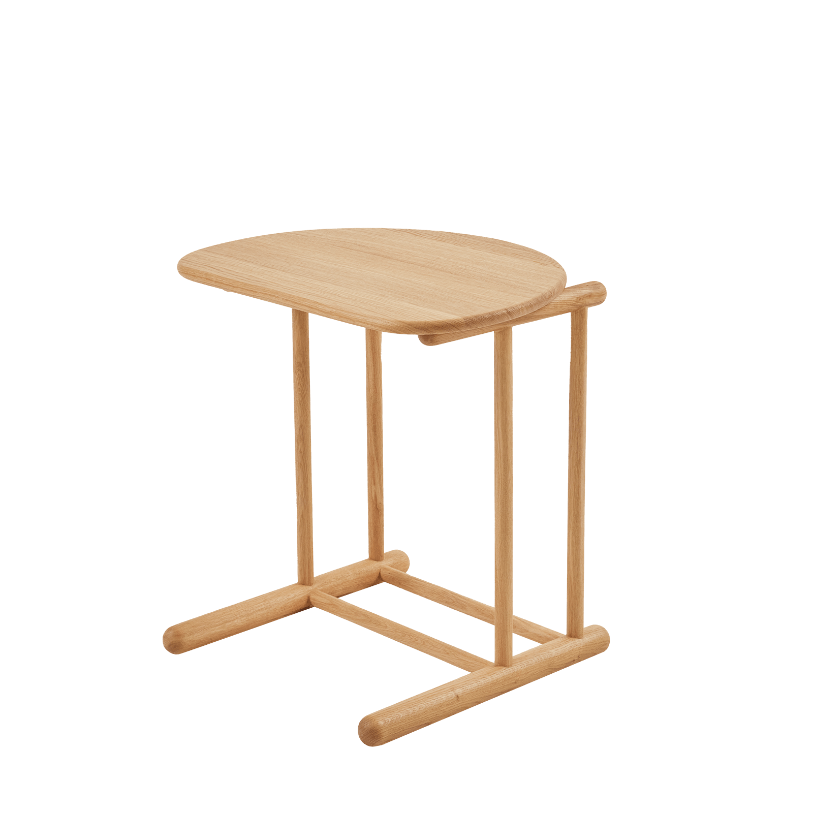 Hemi Laptop Sehpası, Masif Meşe (American White Oak)