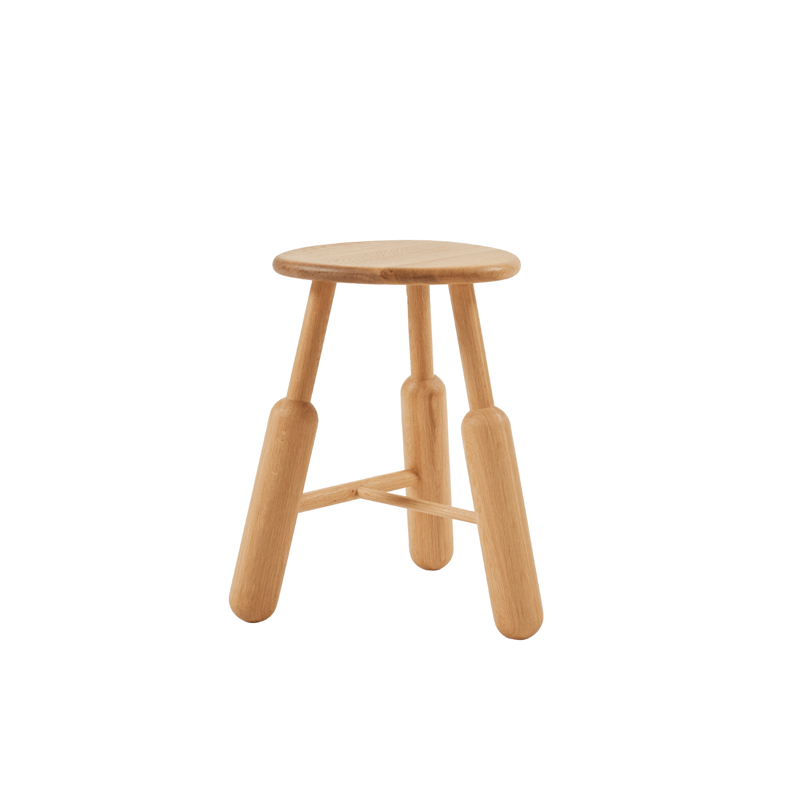 Stooble Tabure Yan Sehpa 60 cm, Masif Meşe (American White Oak)
