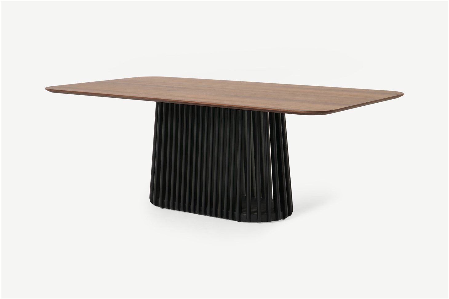 Zaragoza 8 Seat Dining Table, Walnut  Charcoal Black