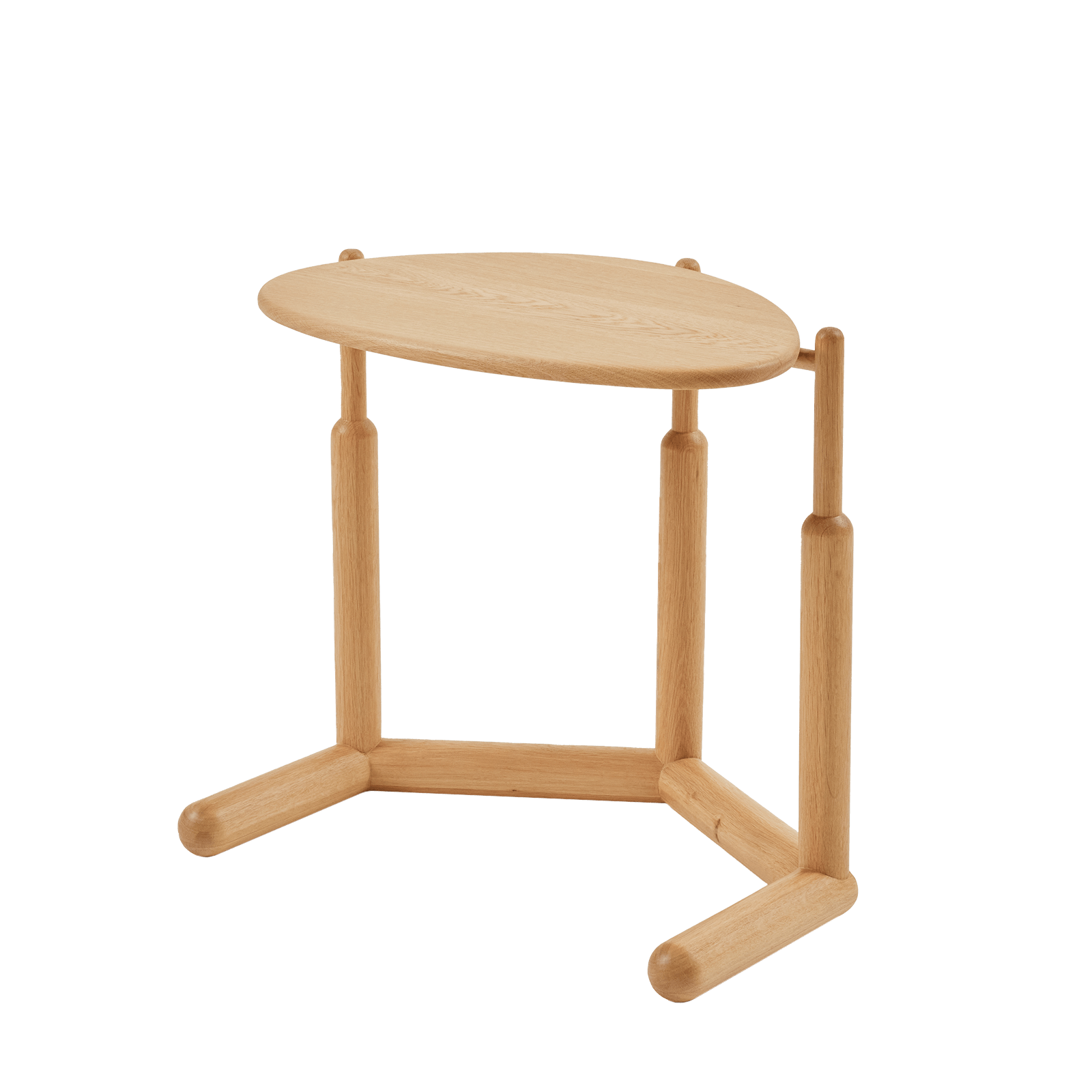 Bulb Laptop Sehpası, Masif Meşe (American White Oak)