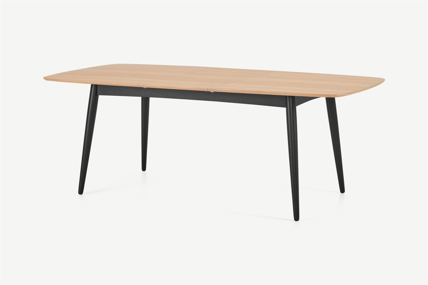 Deauville 6-8 Seat Extending Dining Table, Oak  Charcoal Black