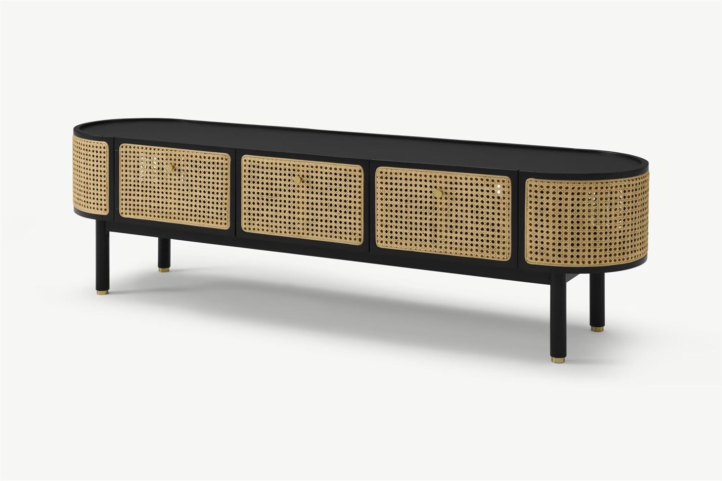 Hazeran Geniş TV Ünitesi Rmn 9108, Meşe Ağacı & Siyah