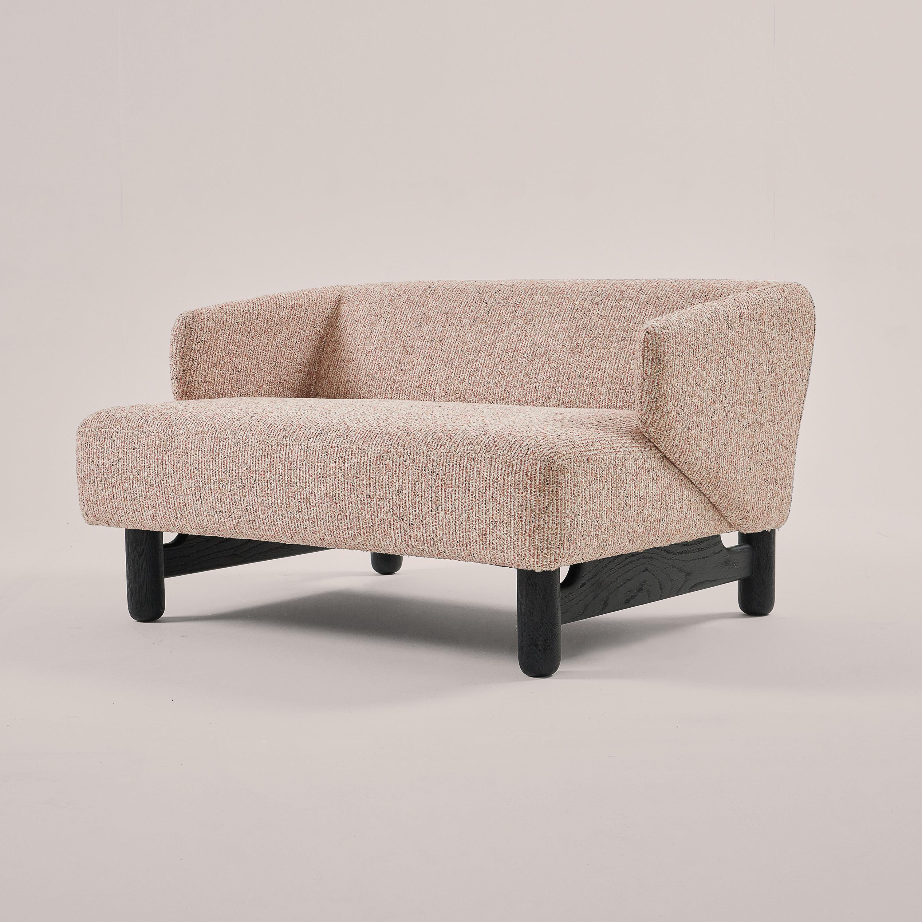 Hugg Loveseat Koltuk, Meşe (American White Oak), Siyah